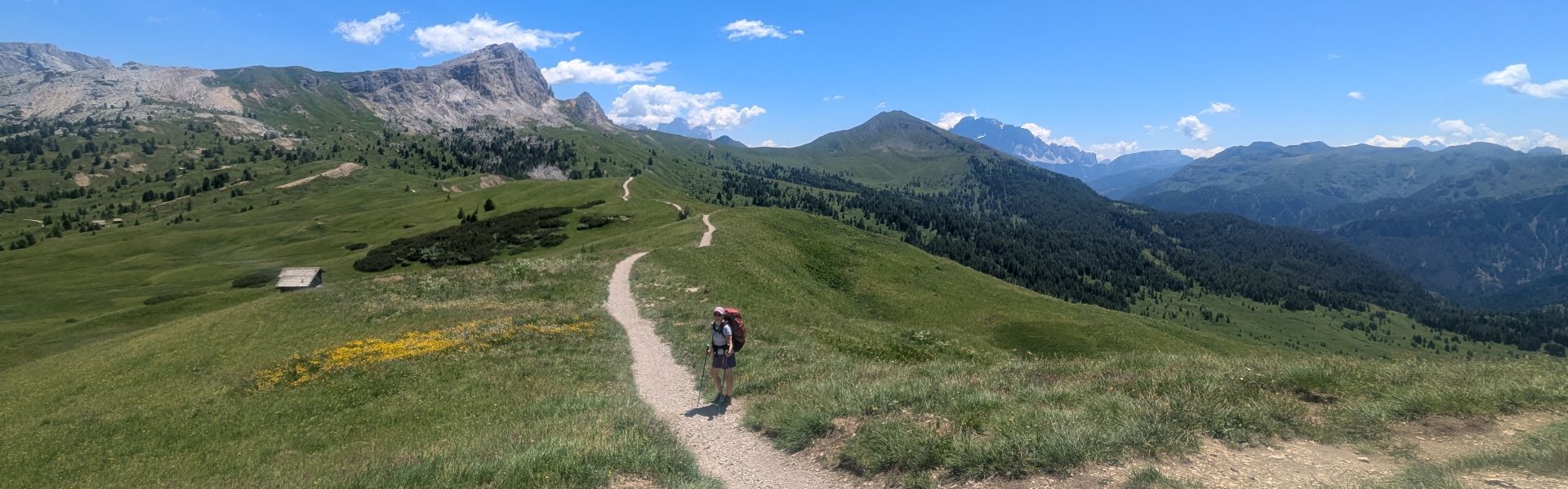 A hiker with a long view of the AV9