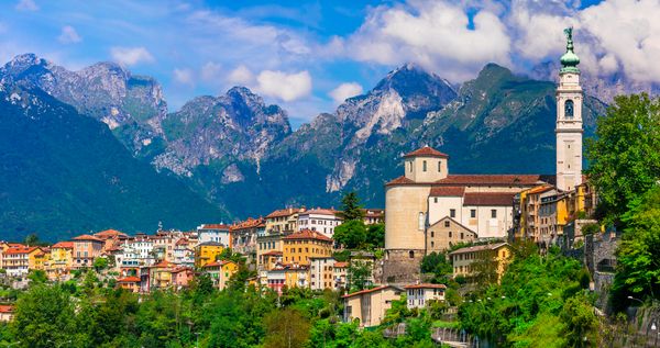 Belluno at the southern end of the Alta Via 1
