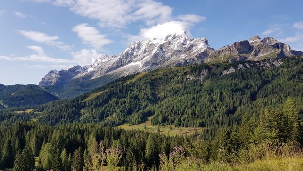 Views of the Monte Civetta on the Alta Via 1 between Passo Staulanza and Rifugio Vazzoler