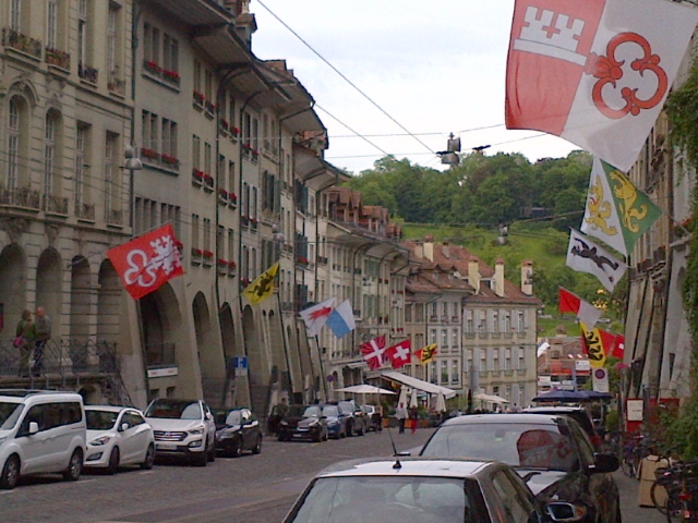 The famous arcaded streets of Bern