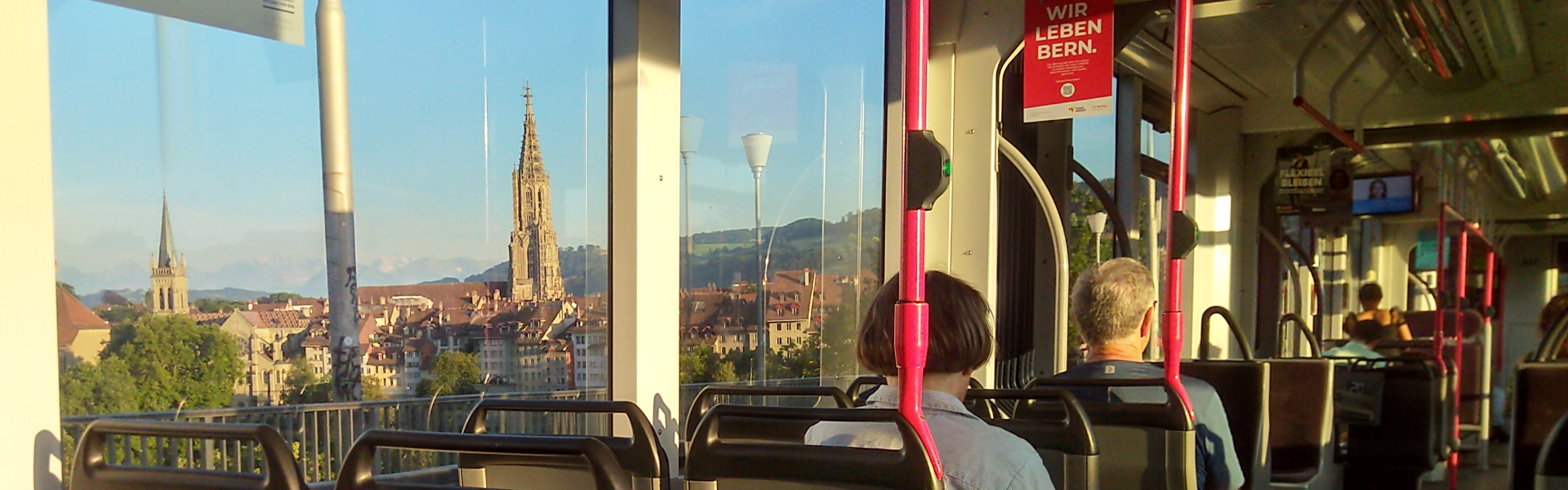 On the Bern trams, Switzerland