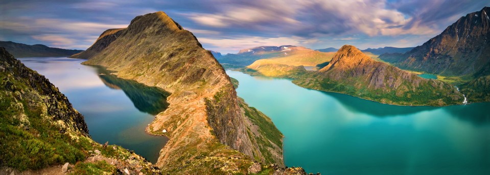 The Besseggen Ridge in the Jotunheim, Norway