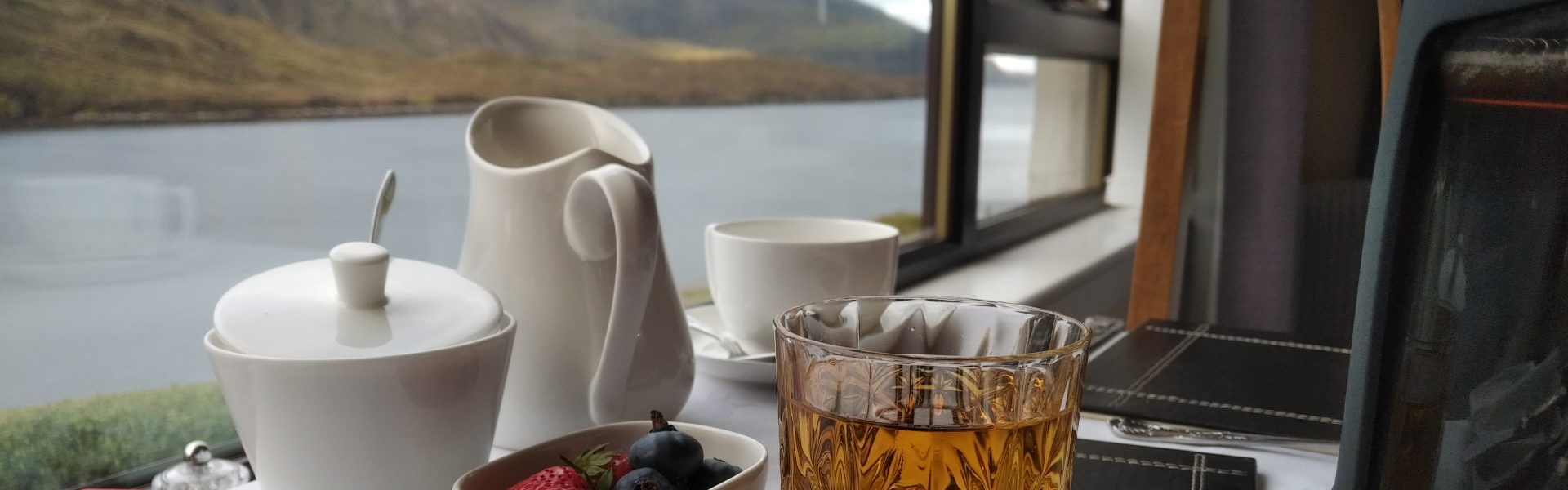 A breakfast in the Hebrides of Scotland
