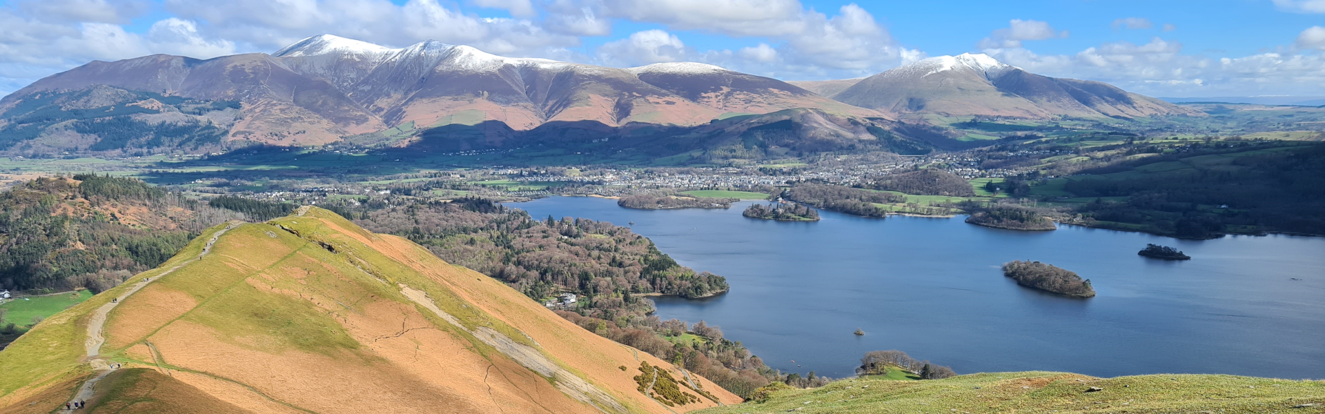 Skiddaw and Keswick from Cat Bells, Lake District