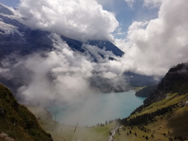 Cloud above the Oechinensee, on the Via Alpina