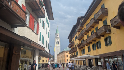 The pretty town of Cortina where we book your first night before the Alta Via 1