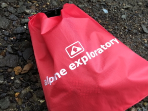Alpine Exploratory dry bag outdoors