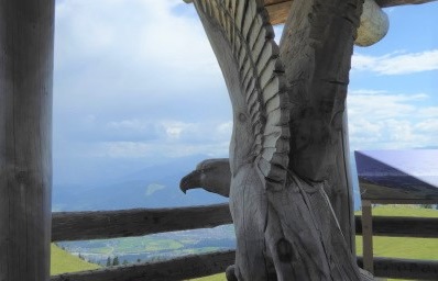 Wooden Eagle on the Adlerweg walking trail