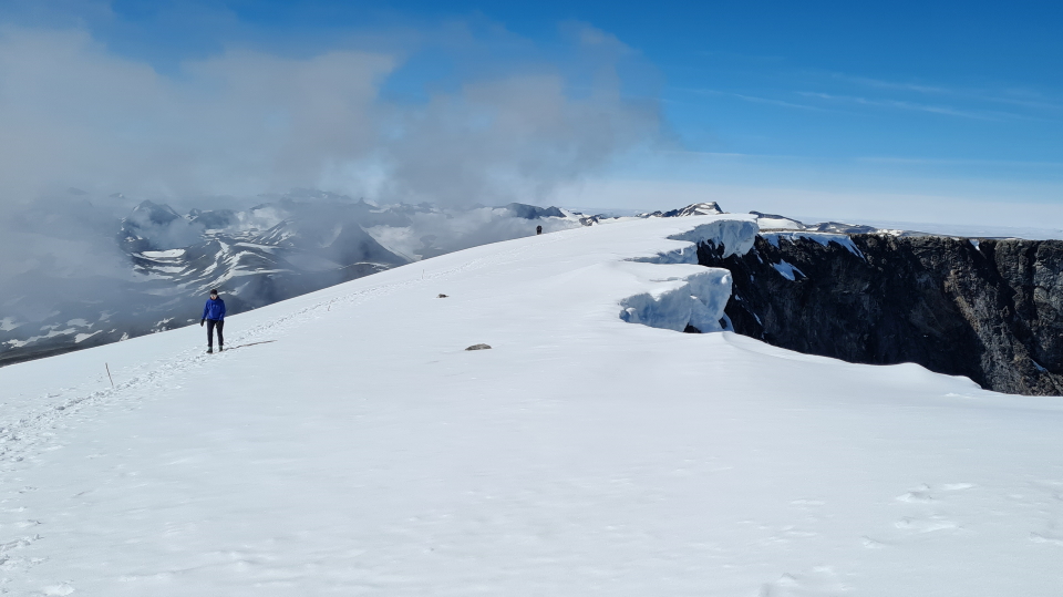 Snow covered summit of Glittertind, Norway's second highest mountain