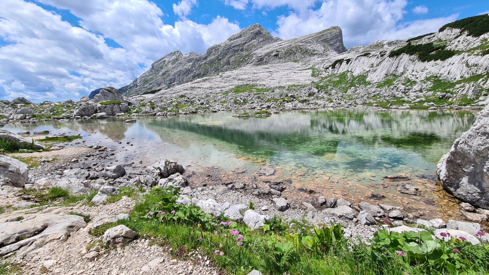 Lake Veliko Jezero near the Triglav Lakes Hut