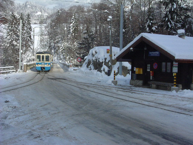 Train at Les Planches near Leysin, Swiss Alps