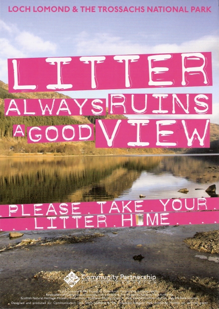 Loch Lomond litter poster