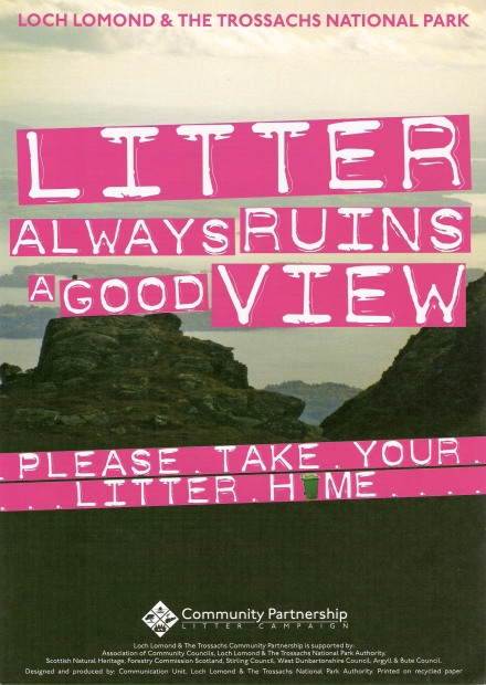 Loch Lomond litter poster