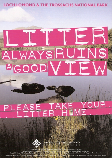 Loch Lomond litter poster