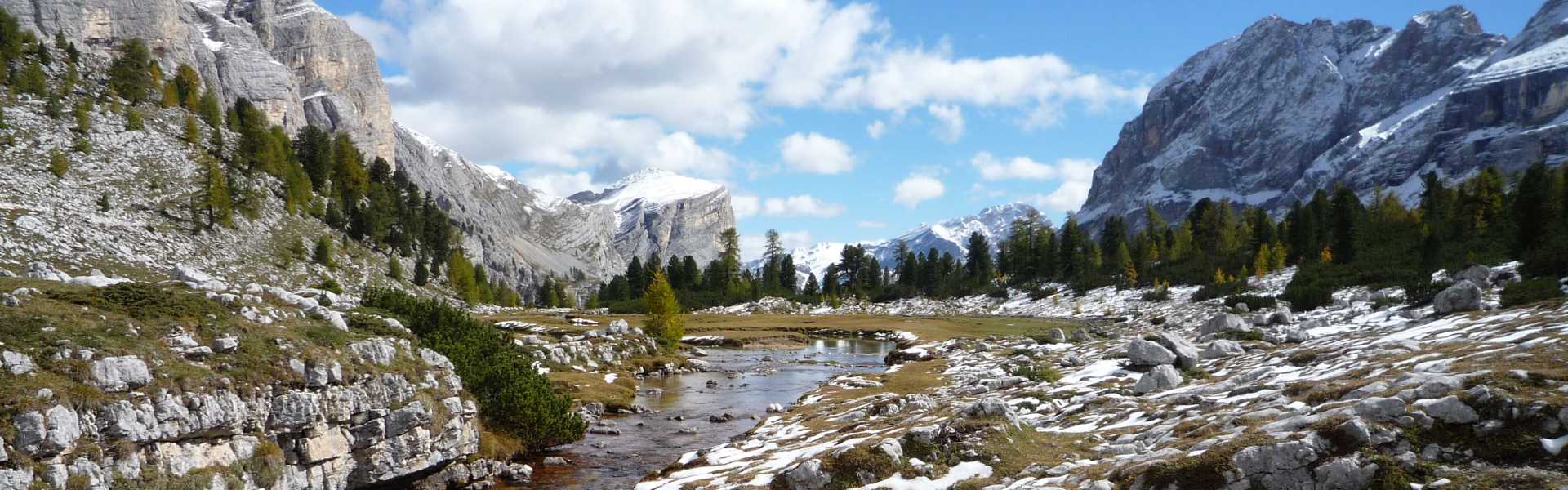 Snow patches in the Dolomites