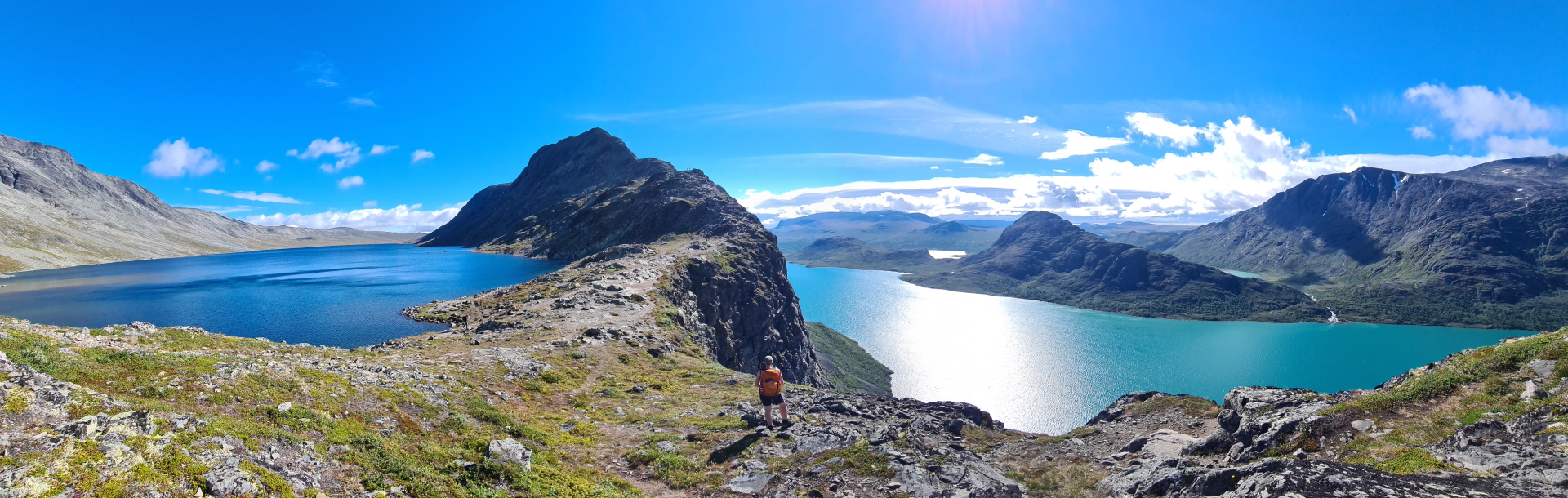 The Besseggen Ridge in the Jotunheimen National Park