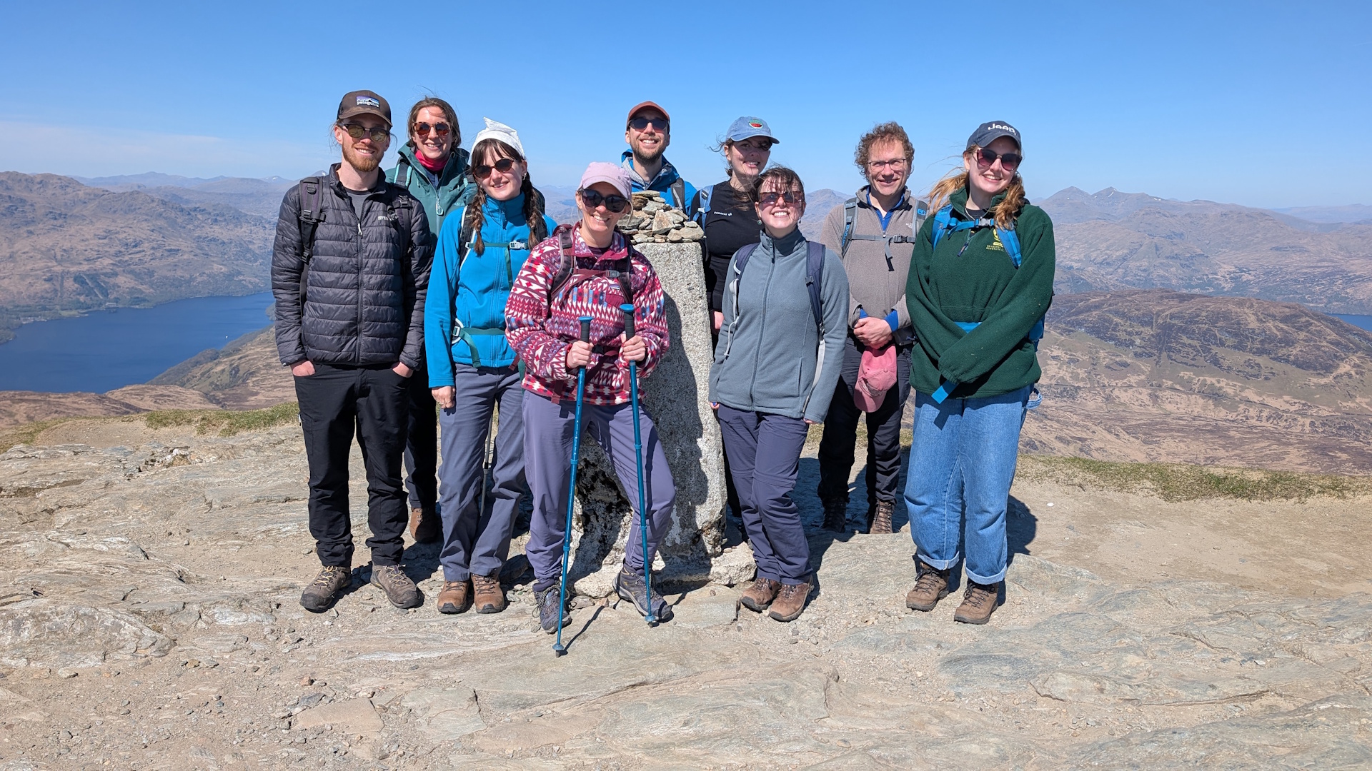 The Alpine Exploratory Team on the top of Ben Lomond in Spring 2026