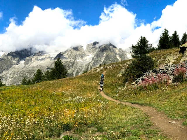 Alpine pastures on the Tour Du Mont Blanc