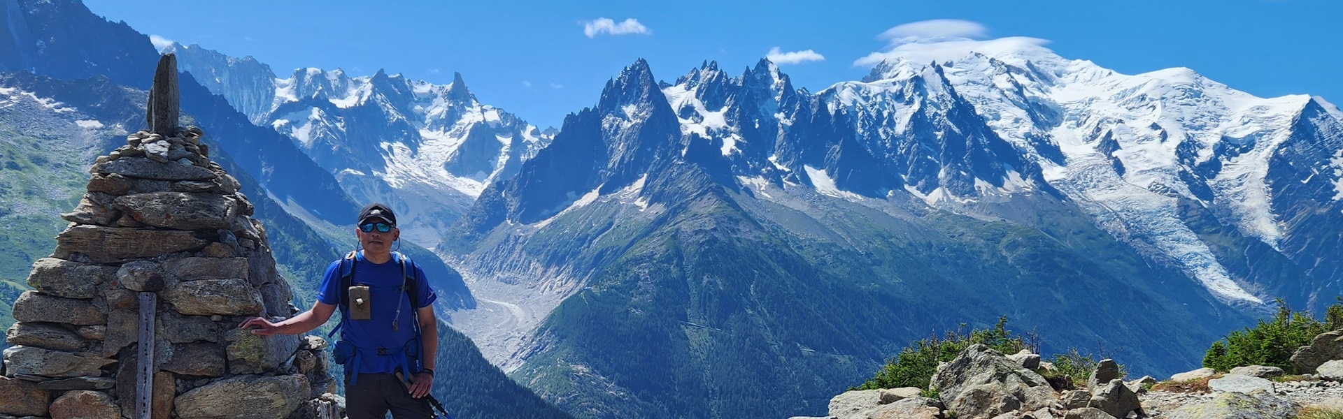 Balcony path on the Tour du Mont Blanc with Alpine Exploratory