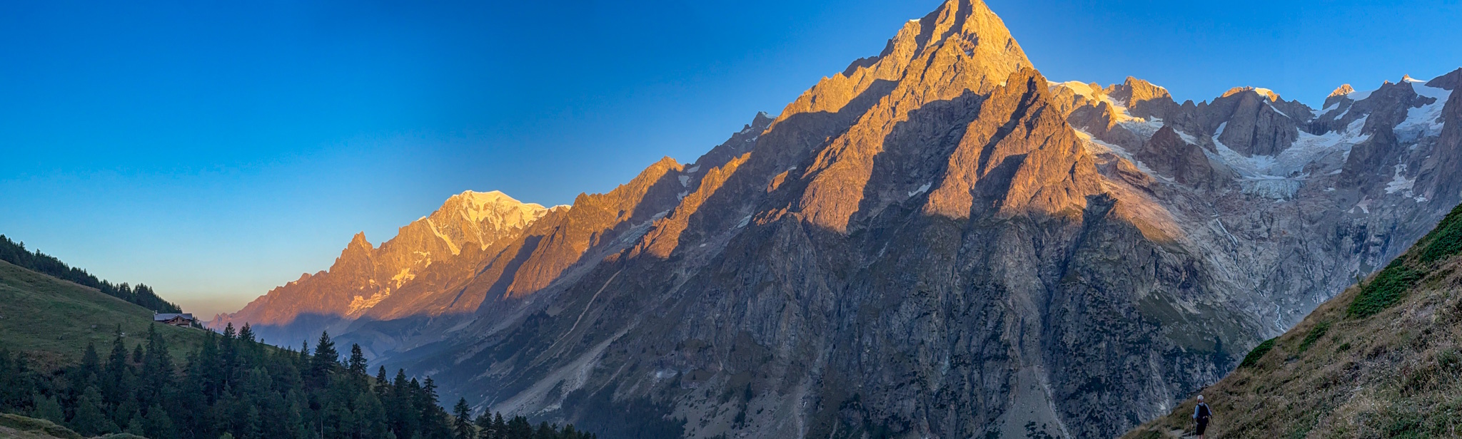 Sunset on the Mont Blanc Massif