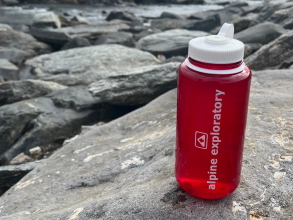 Alpine Exploratory water bottle outdoors