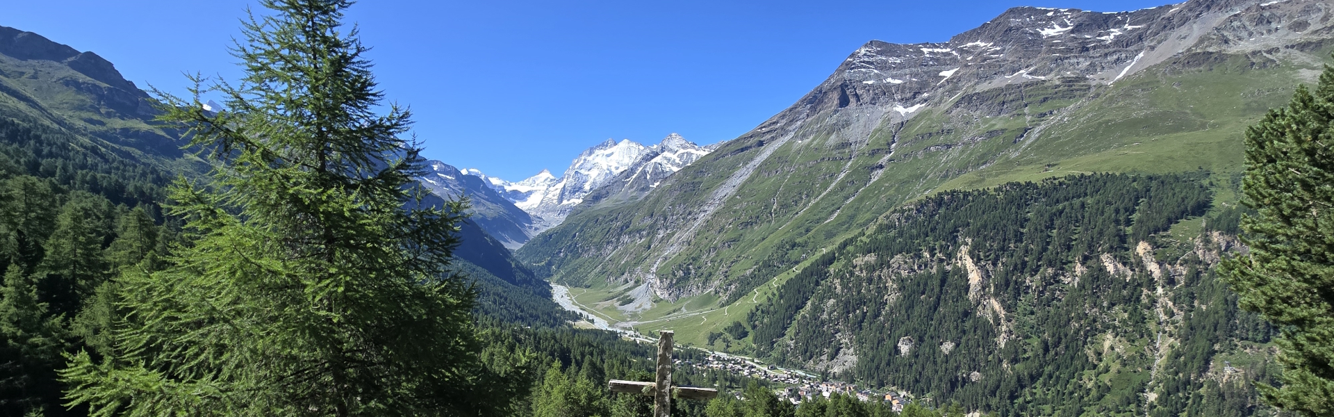 The Swiss village of Zinal on the Walker's Haute Route